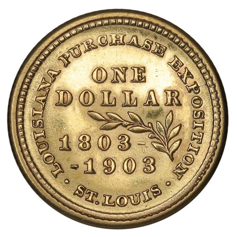 1903 McKinley/LA Purchase Expo $1 Gold Commemorative - AU Details