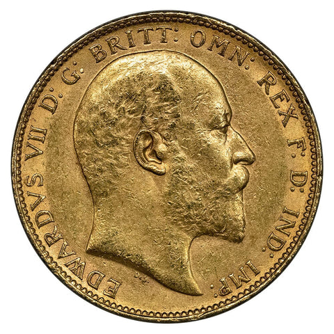 1903 Great Britain Edward VII Gold Sovereign KM.805 - About Uncirculated