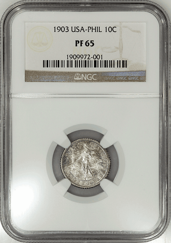 1903 Philippines Proof Silver 10 Centavos KM.165 - NGC PF 65 - Pretty!