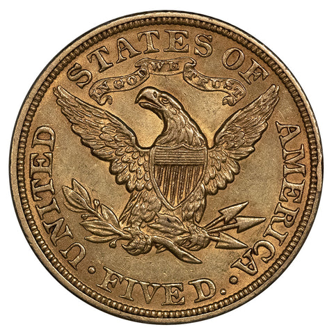 1904 $5 Liberty Head Gold Coin - About Uncirculated