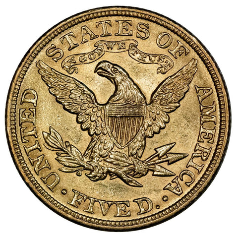1904 $5 Liberty Head Gold Coin - Brilliant Uncirculated