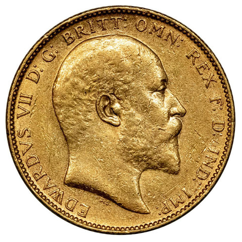 1904-P Australia Edward VII Gold Sovereign KM.15 - Extremely Fine