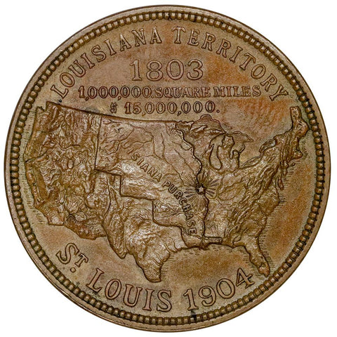 1904 Louisiana Purchase Exposition Yellow Bronze HK-302 - Brown Uncirculated