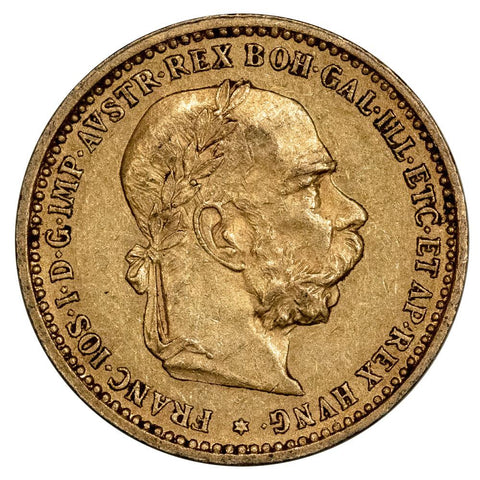 1905 Austria Frans Joseph 10 Corona Gold KM. 2805 - Extremely Fine+