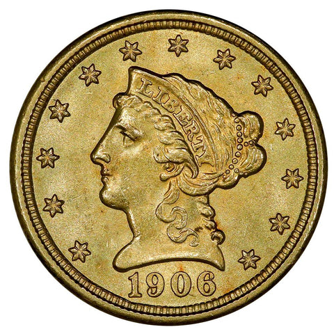1906 $2.5 Liberty Gold Coin - PQ Brilliant Uncirculated
