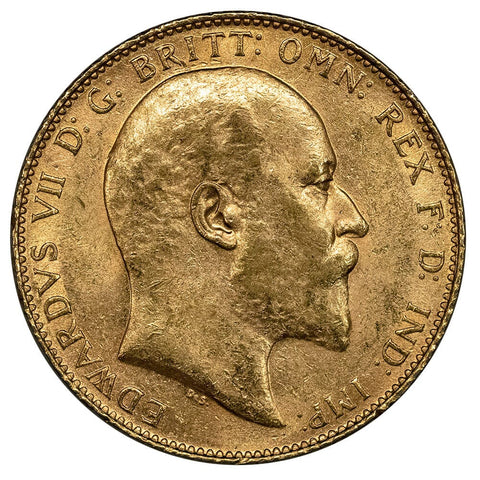 1906 Great Britain Edward VII Gold Sovereign KM.805 - About Uncirculated