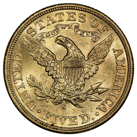 1906-S $5 Liberty Head Gold - Brilliant Uncirculated