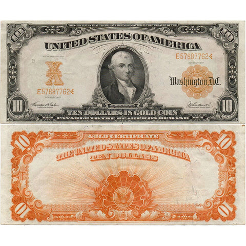 1907 $10 Gold Certificate Teehee/Burke Fr. 1172 - Choice Very Fine