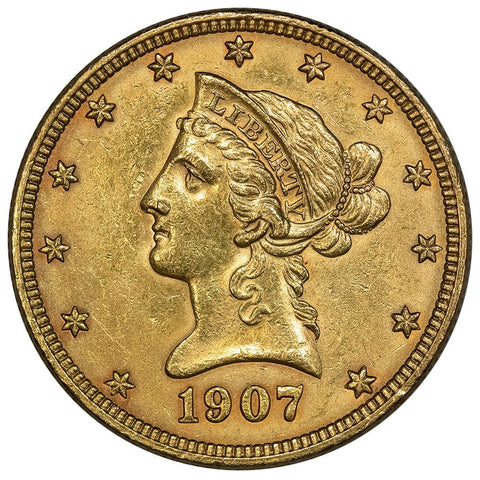 1907 $10 Liberty Gold Eagle - About Uncirculated