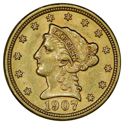 1907 $2.5 Liberty Gold Coin - About Uncirculated