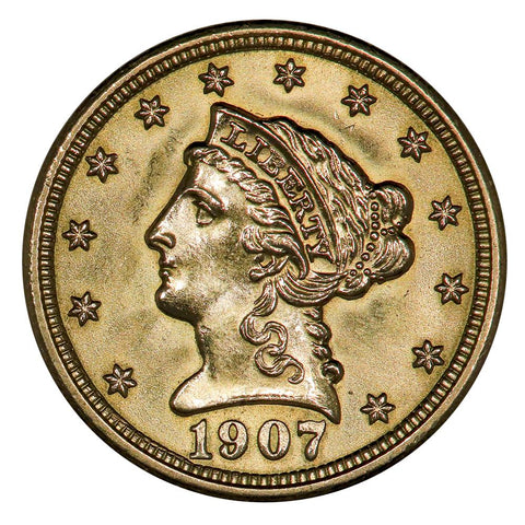 1907 $2.5 Liberty Gold Coin - About Uncirculated+