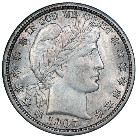 1907 Barber Half Dollar - About Uncirculated