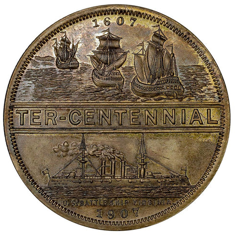 1907 Jamestown Tercentennial So-Called-Dollar HK.349 - Uncirculated Detail