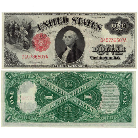 1917 "Sawhorse" $1 Legal Tender Note (Fr.36) - Ch. About Uncirculated