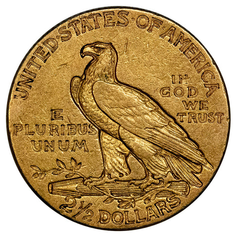 1908 $2.5 Indian Quarter Eagle Gold Coin - XF Details (Ex-Jewelry)