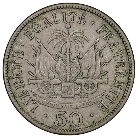 1908 Haiti 50 Centimes KM.56 - Extremely Fine
