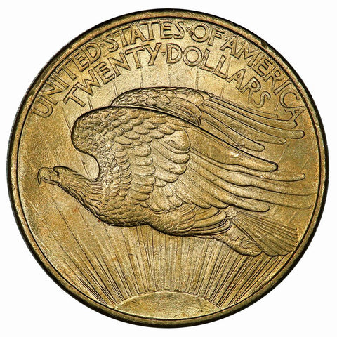 1908 No Motto $20 Saint Gauden's Double Eagle - Brilliant Uncirculated