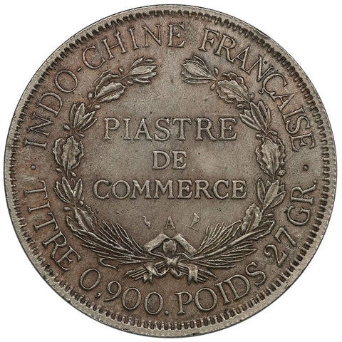 1908 French Indo-China Silver Piastre KM.5a.1 - Extremely Fine+