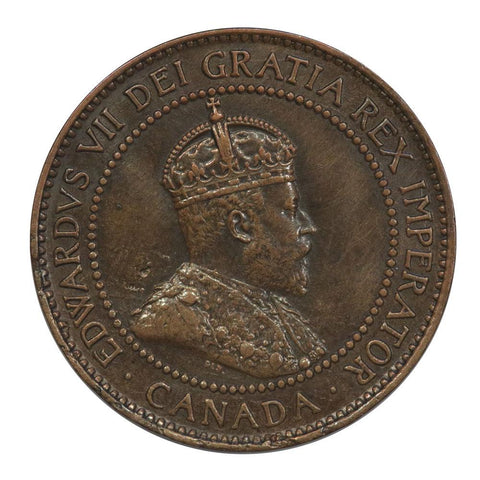 1908 Canada Large Cent Ottowa Mint - AU