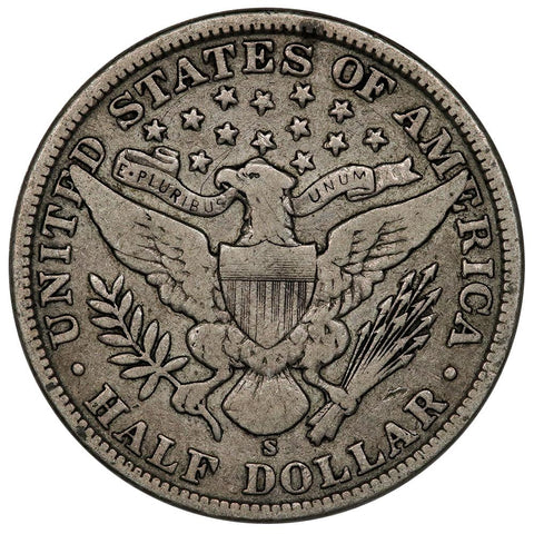 1908-S Barber Half Dollar - Fine+