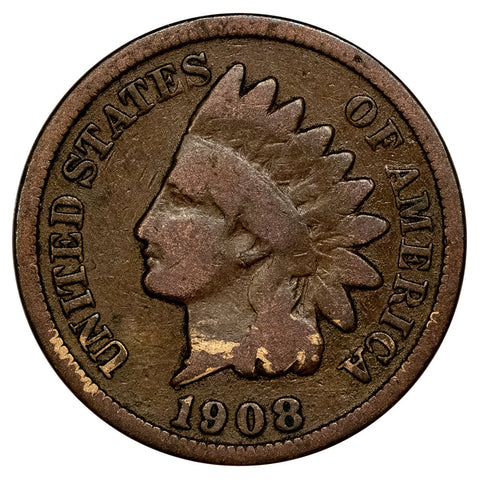 1908-S Indian Head Cent - Very Good