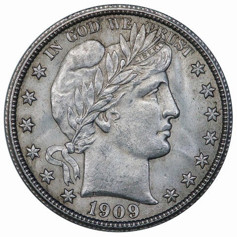 1909 Barber Half Dollar - About Uncirculated+