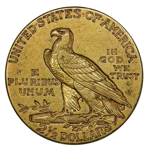 1909 $2.5 Indian Quarter Eagle Gold Coin - Extremely Fine
