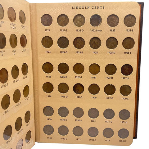 1909 to 1958 P-D-S Lincoln Cent Set in Dansco Album - Very Good to Unc