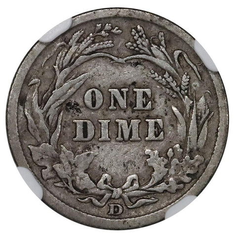 1909-D Barber Dime - NGC F 15 - Fine+