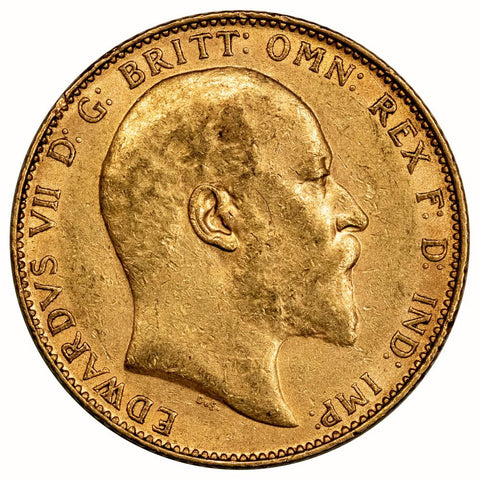 1910 Great Britain Edward VII Gold Sovereign KM.805 - Very Fine