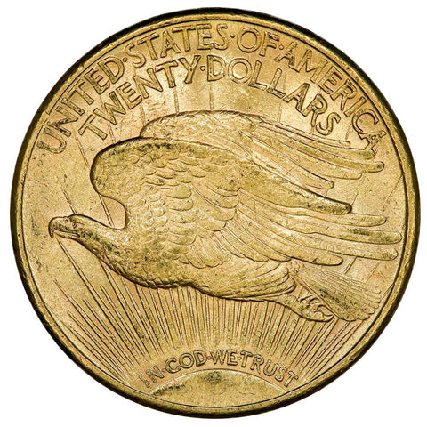 1910-S $20 Saint Gaudens Double Eagle Gold Coin - About Uncirculated