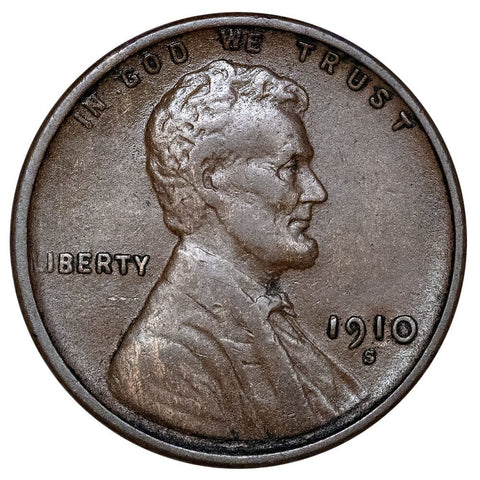 1910-S Lincoln Wheat Cent - Very Fine+