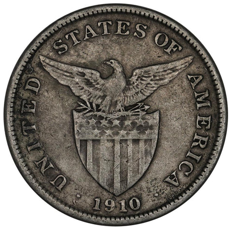 1910-S Philippines Silver Peso KM.172 - Fine