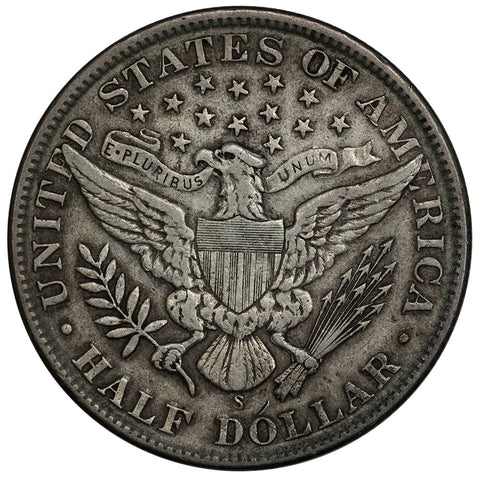 1911-S Barber Half Dollar - Very Fine+