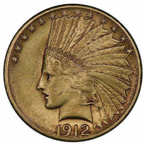 1912 $10 Indian Gold Coin - Very Fine - Nice Coin, Low Price