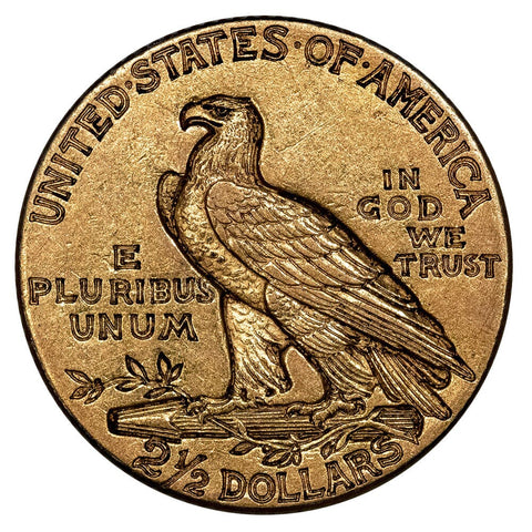 1912 $2.5 Indian Quarter Eagle Gold Coin - About Uncirculated