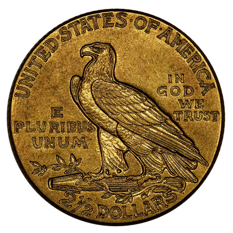 1912 $2.5 Indian Quarter Eagle Gold Coin - About Uncirculated