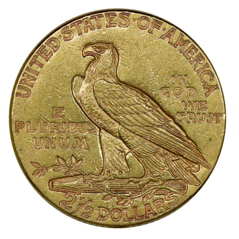 1912 $2.5 Indian Quarter Eagle Gold Coin - Extremely Fine