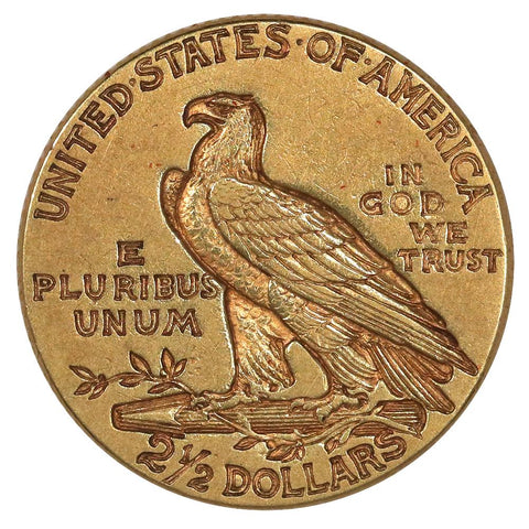 1912 $2.5 Indian Quarter Eagle Gold Coin - Extremely Fine