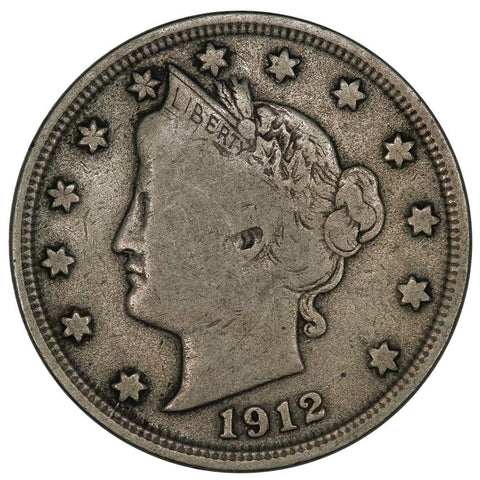 Key-Date 1912-S Liberty Head V Nickel - Choice Fine