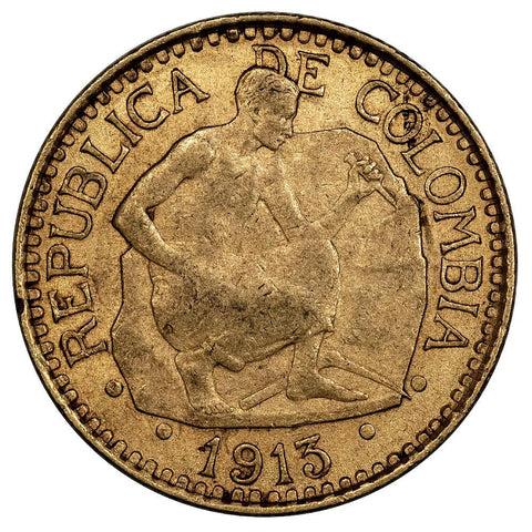 1913 Colombia Gold 5 Pesos KM. 195.1 - Very Fine