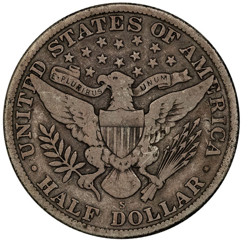 1913-S Barber Half Dollar - VG+