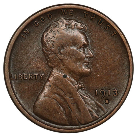 1913-S Lincoln Wheat Cent - Extremely Fine