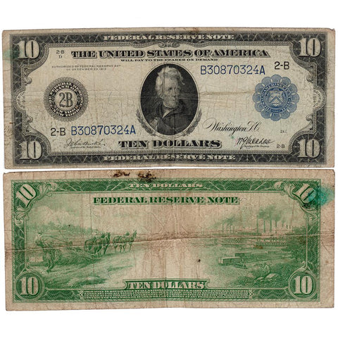 1914 $10 Federal Reserve Bank of New York Fr. 908 - Apparent Fine