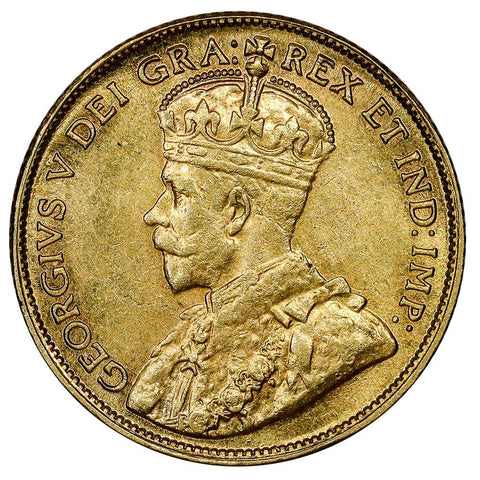 Key-Date 1914 Canada $5 George V Gold Coin KM. 26 - Brilliant Uncirculated