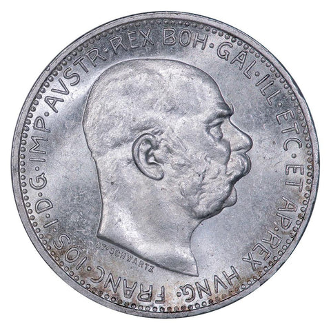 1914 Austria Silver Corona KM.2810 - Gem Uncirculated