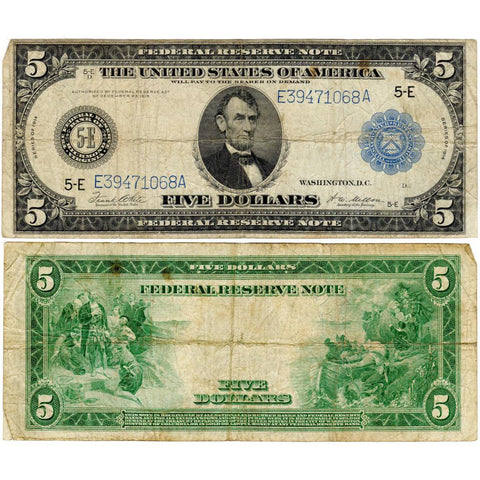 1914 $5 Richmond Federal Reserve Note Fr. 863A - Fine