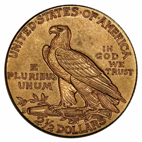 1914-D $2.5 Indian Quarter Eagle Gold Coin - About Uncirculated