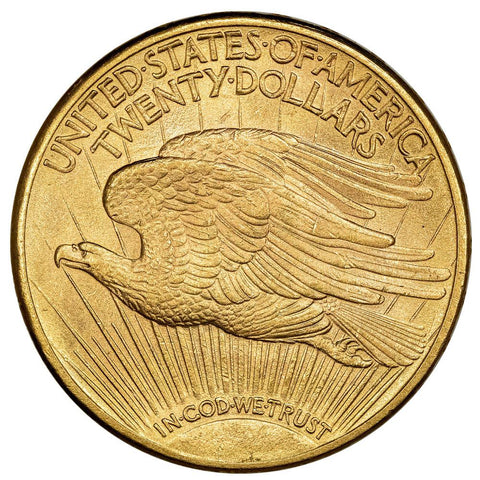 1914-D $20 Saint Gaudens Double Eagle Gold Coin - PQ Brilliant Uncirculated