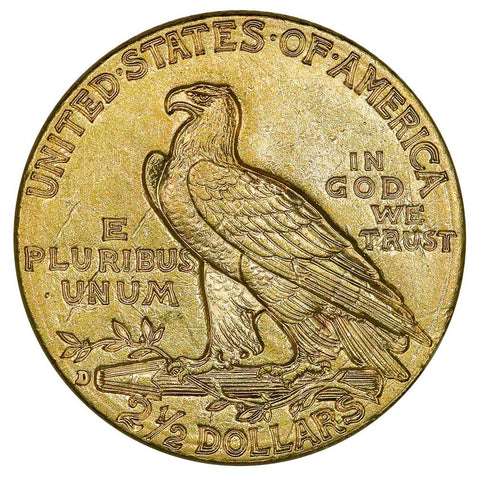 1914-D $2.5 Indian Gold Coin - About Uncirculated Detail Ex-Jewelry